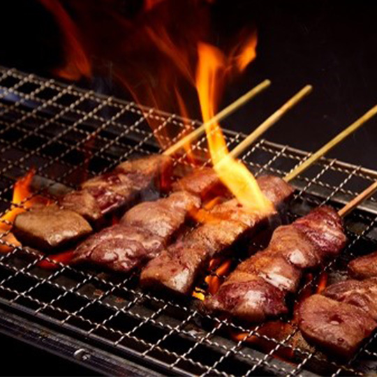 Thick-cut beef tongue skewer