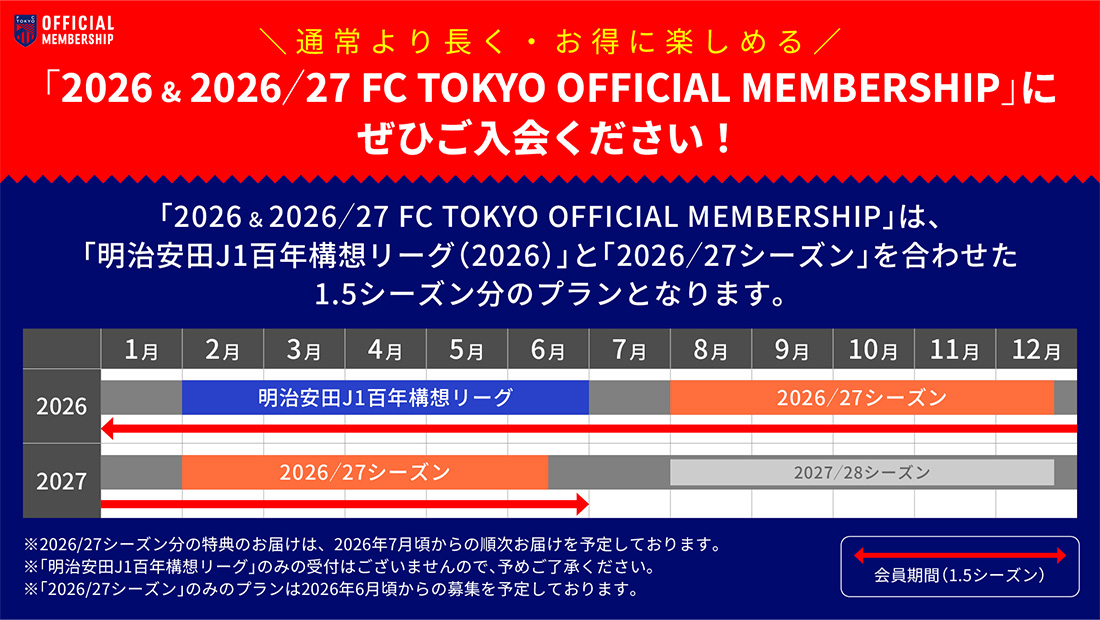 Please be sure to join the FC TOKYO OFFICIAL MEMBERSHIP!