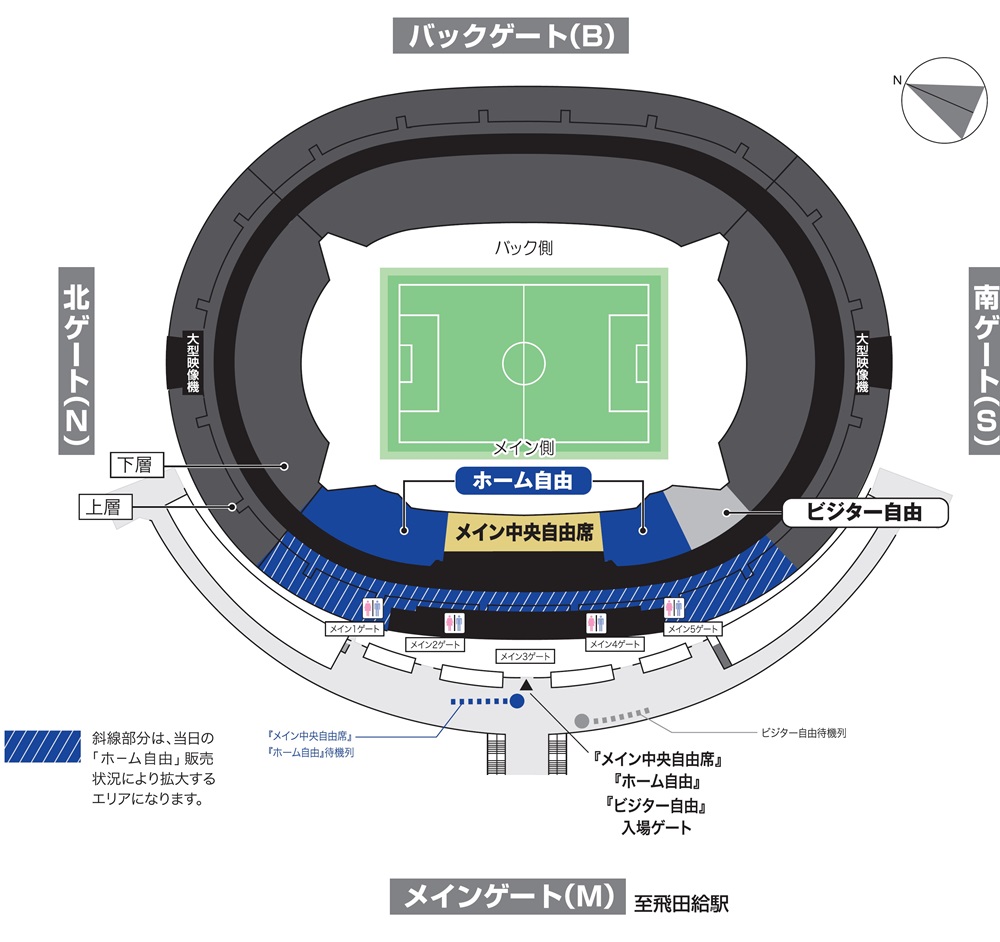 U 23 10 16 月 鳥取戦 当日券販売と使用エリアについて ニュース Fc東京オフィシャルホームページ